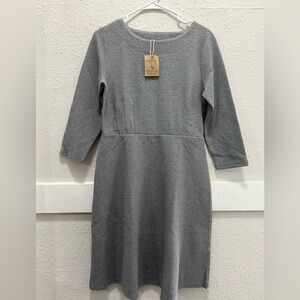 JOULES Shay Jersey Textured Knit A Line Dress 3/4 Sleeves NWT Size 8